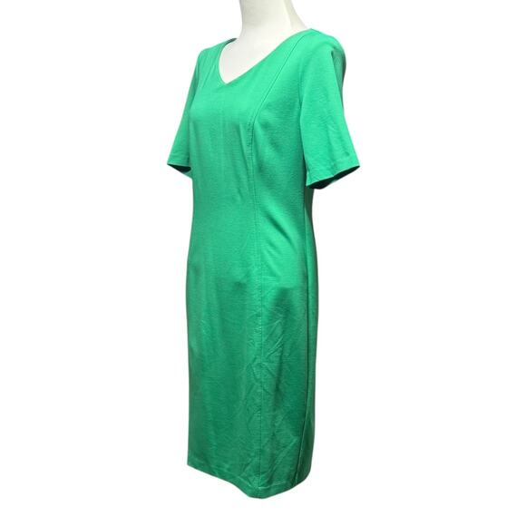Talbots Short Sleeve Shift Dress Green 6 - Picture 3 of 5
